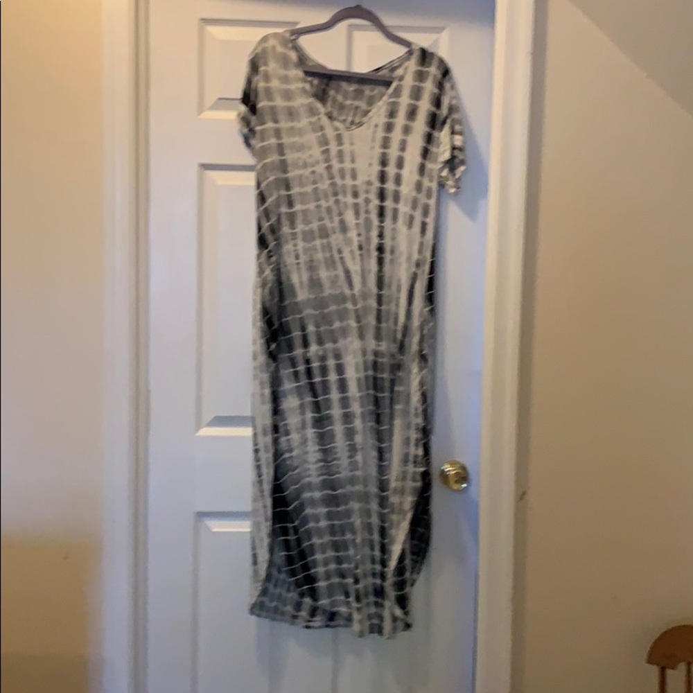 Short sleeve loose maxi dress